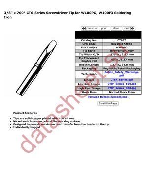 CT6F7 datasheet  